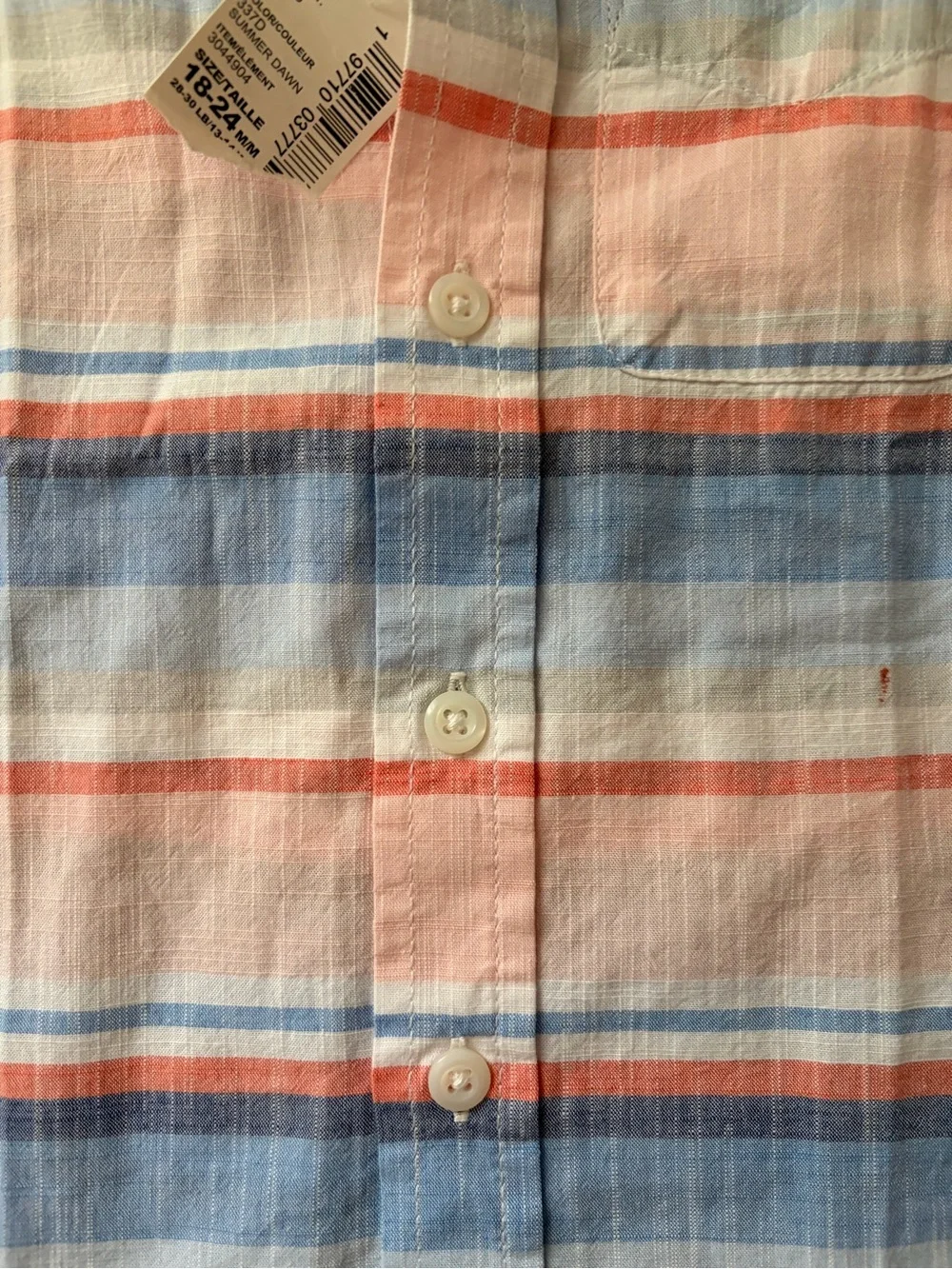 The Children's Place Blue, Pink & Coral Striped Button-Down Shirt